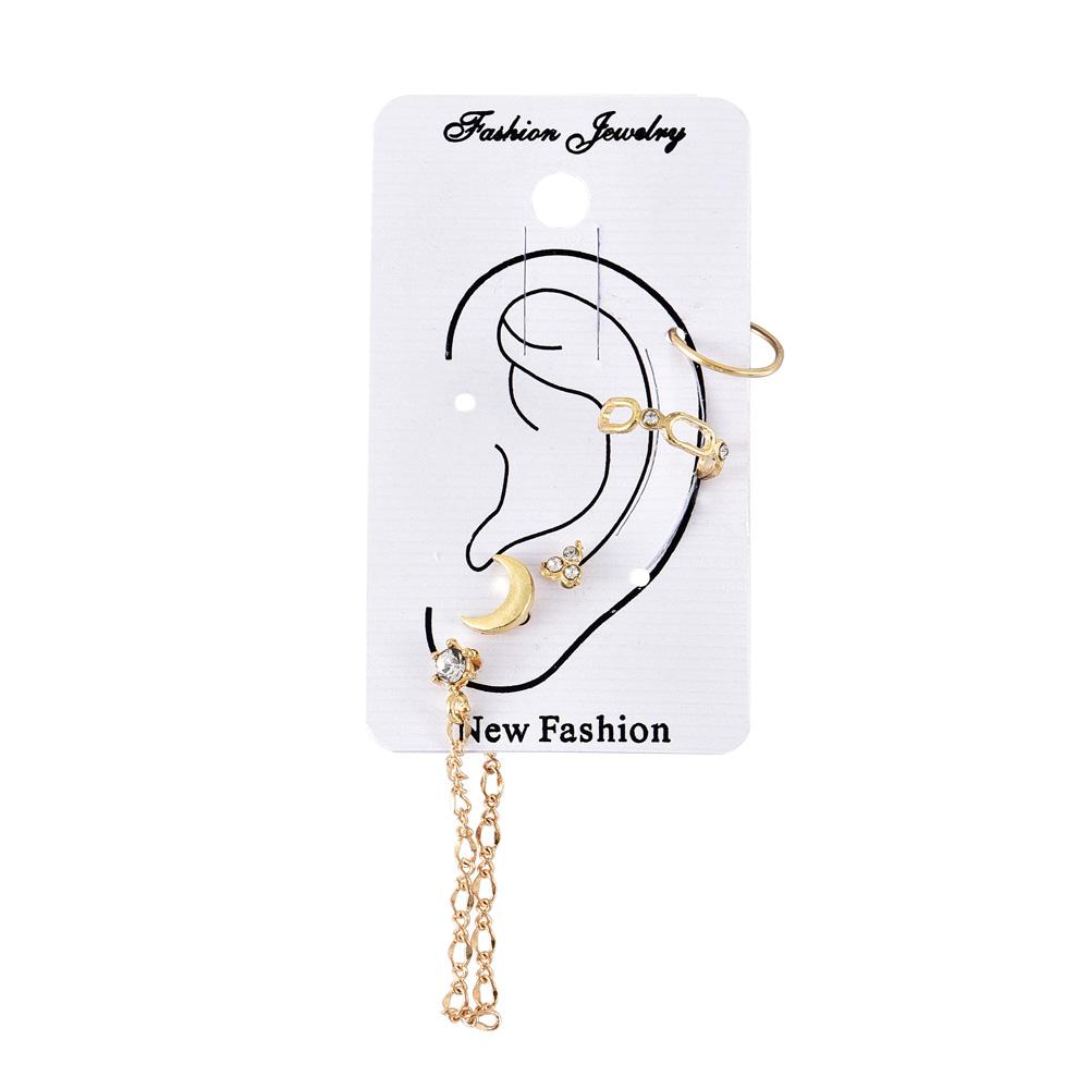 Изображение товара: Модные женские серьги-гвоздики ALYXUY в европейском и американском стиле, серьги с кристаллами и луной, Эффектные серьги, ювелирные изделия в подарок