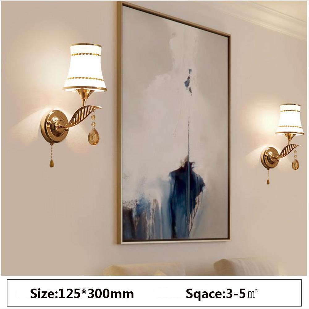 Изображение товара: Современный настенный светильник, креативные светодиодные лампы с кристаллами для прикроватной тумбочки, спальни, лестницы, коридора