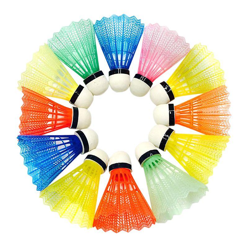 Изображение товара: 12 шт./компл. цветной волан, портативный пластиковый мяч для бадминтона, товары для спорта на открытом воздухе