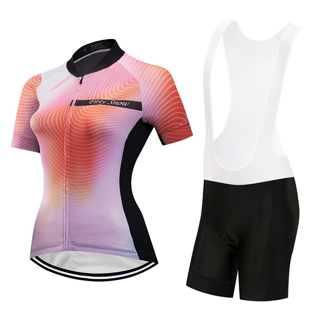 Изображение товара: 2019 летняя велосипедная одежда для женщин Велоспорт Джерси Набор pro одежда для коллективного велосипеда женский mtb триатлонный костюм короткие велосипедные наборы Комплект для велоспорта