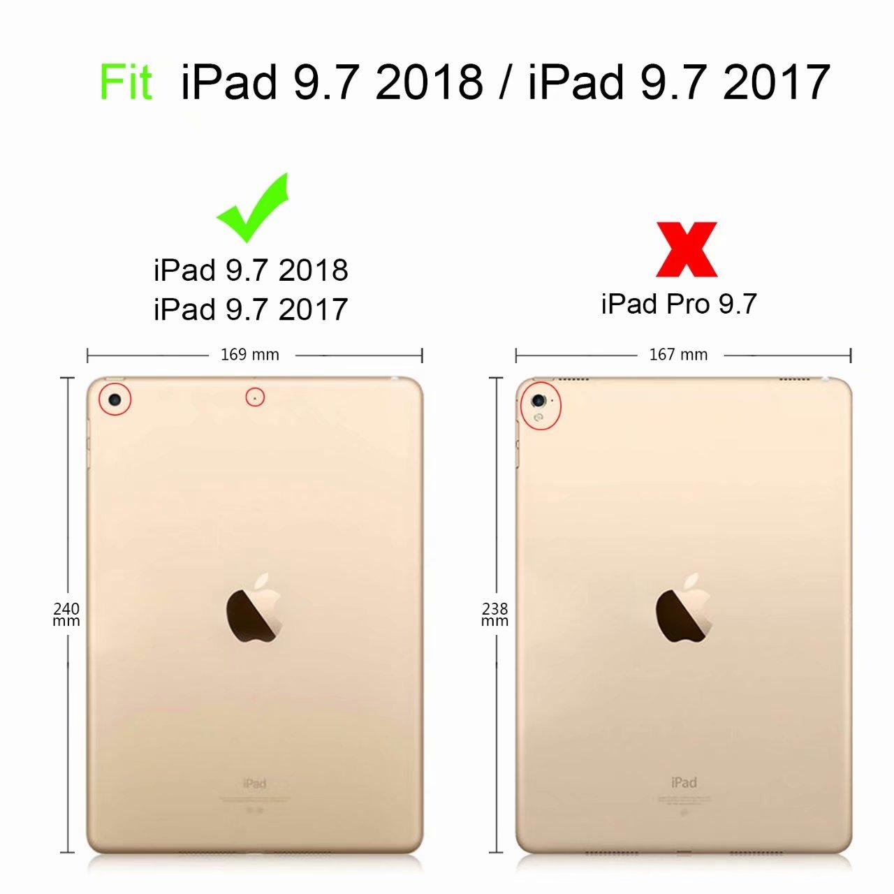 Изображение товара: Чехол из ПУ кожи с тиснением от солнца для Apple нового iPad 9,7 2017 2018 A1822 A1823, складной защитный чехол для планшета + пленка + ручка