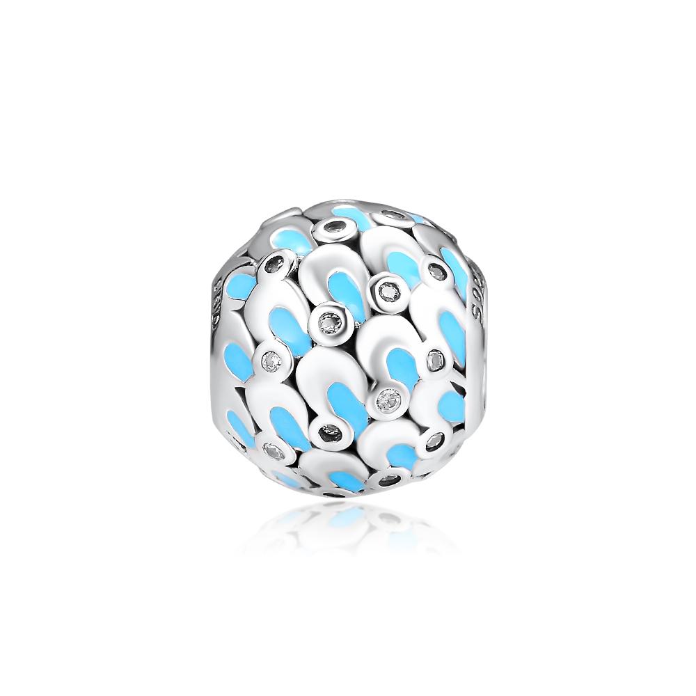 Изображение товара: Подходит для Pandora подвески, браслеты, ожерелья 100% Серебро 925 пробы ювелирные изделия каскадные Гламурные бусины Бесплатная доставка