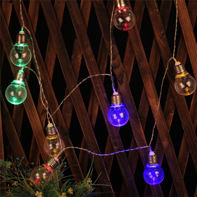 Изображение товара: Сказочные гирлянды на батарейках, 2,5 м, 10 светодиодов, G50, лампы для спальни, сада, Рождества, свадьбы, праздника, украшения
