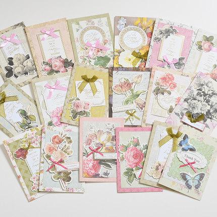 Изображение товара: Многослойные 3d-открытки Eno, винтажные открытки ручной работы на день рождения, Подарочные Цветочные открытки