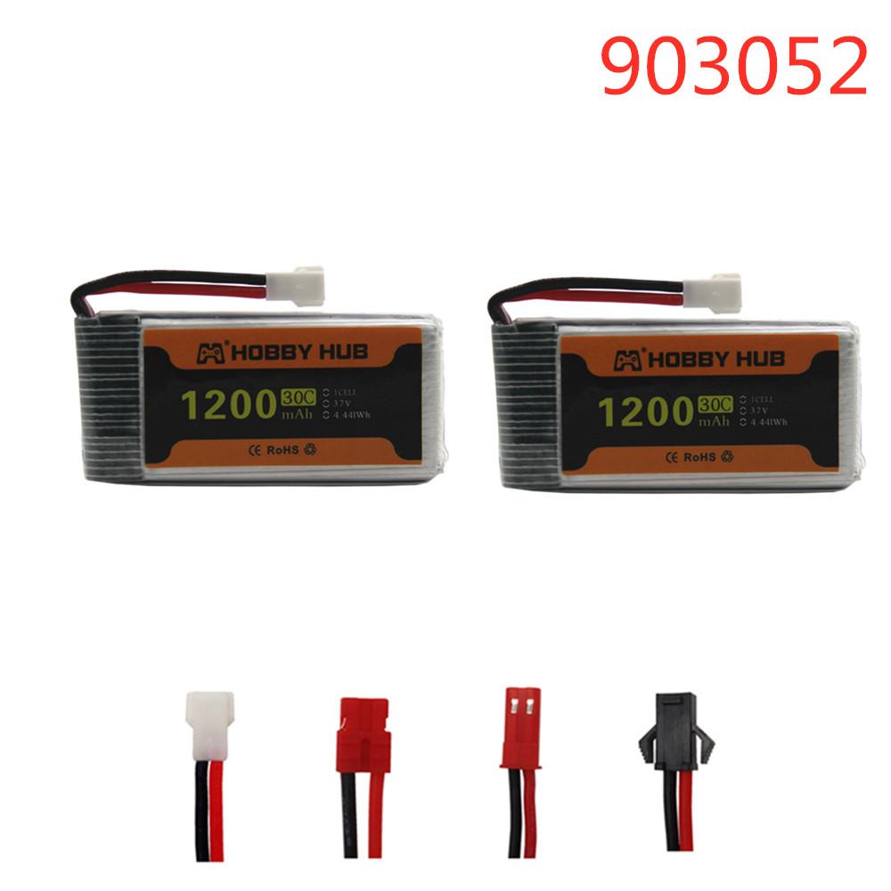 Изображение товара: 3,7 v 1200mAh литий-полимерный Батарея для SYMA X5 X5S X5C X5SC X5SH X5SW M18 H5P HQ898B HQ859B H11D H11C Квадрокоптер с дистанционным управлением 903052 3,7 V Батарея