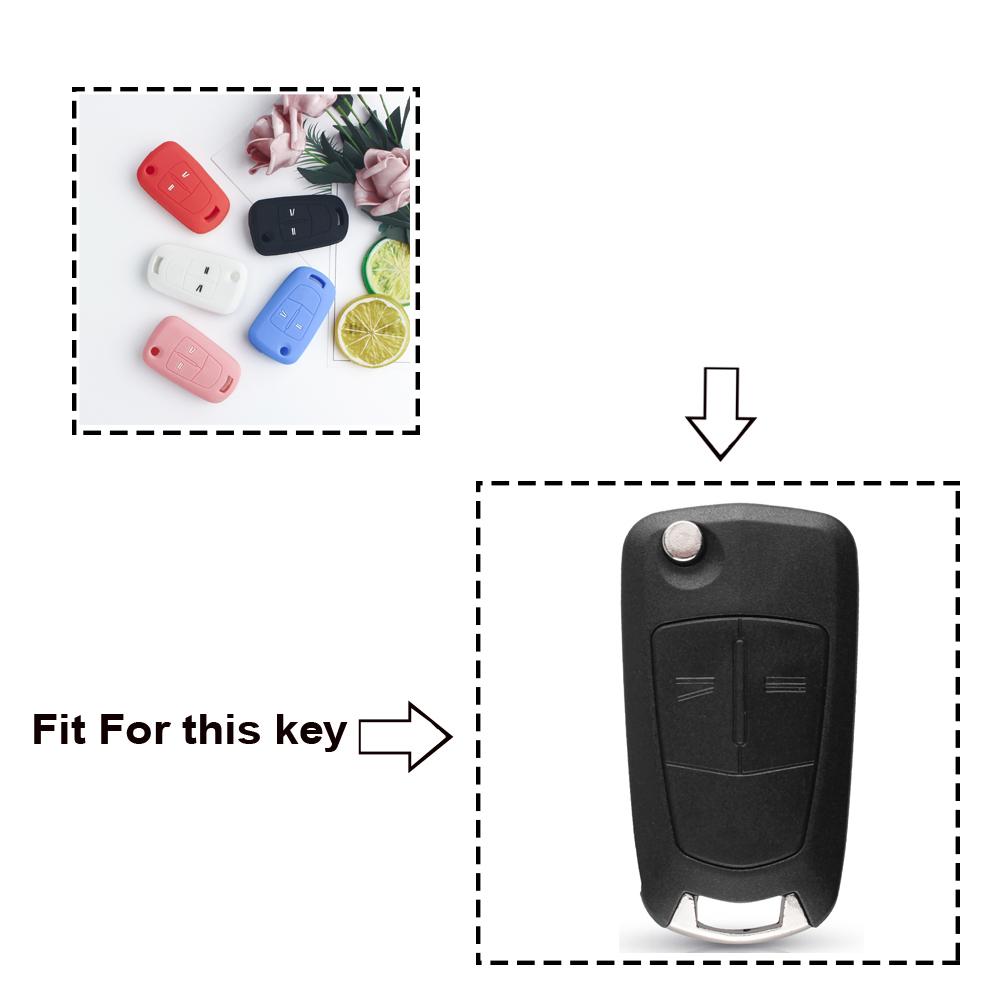 Изображение товара: Силиконовый чехол-брелок KEYYOU 10x для дистанционного ключа, чехол для Opel Vauxhall Corsa Astra Vectra Signum, чехол для автомобильного ключа-пульта с 2 кнопками