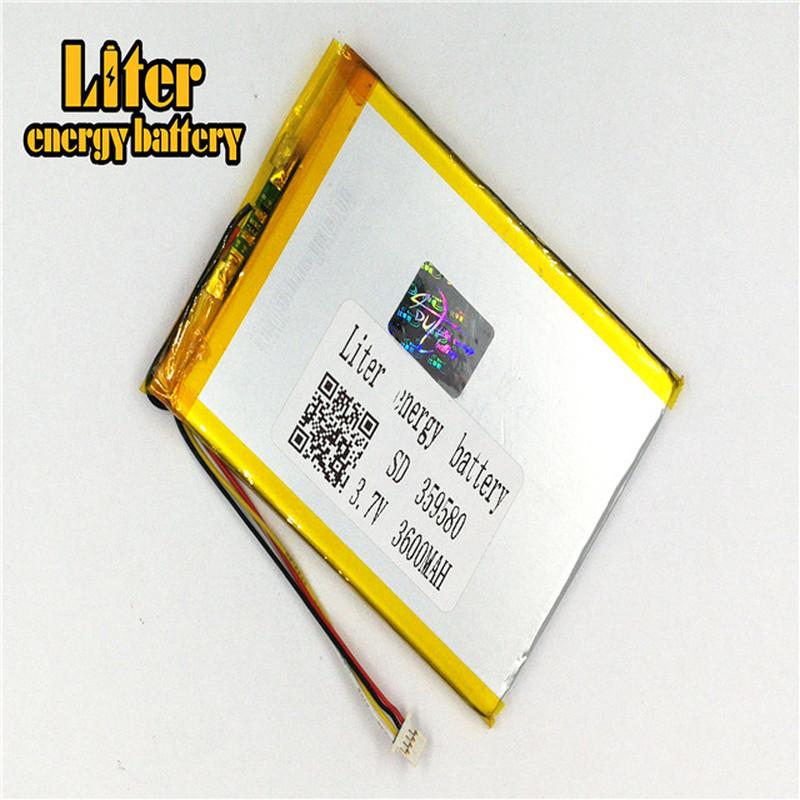 Изображение товара: Разъем 1,0-4 P 359580 перезаряжаемый высококачественный литий-ионный полимерный аккумулятор LiPo 3,7 v 3600mAh