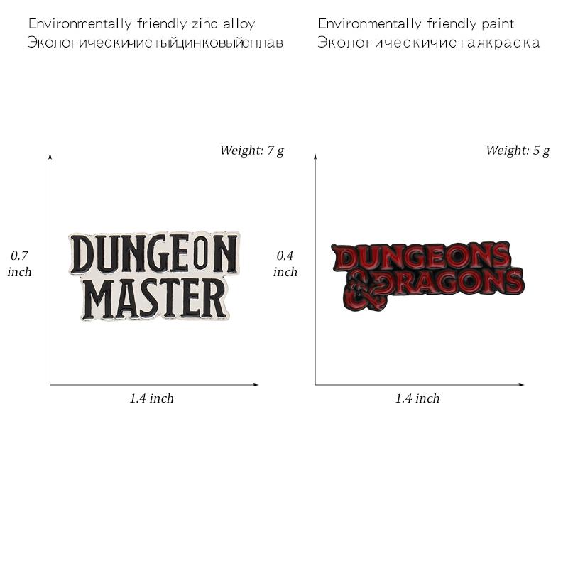 Изображение товара: Броши в виде игры с фразой «подземелье», броши, значки в стиле панк, темный стиль, искусственные булавки для игр, поклонники, подарки, ювелирные изделия, оптовая продажа