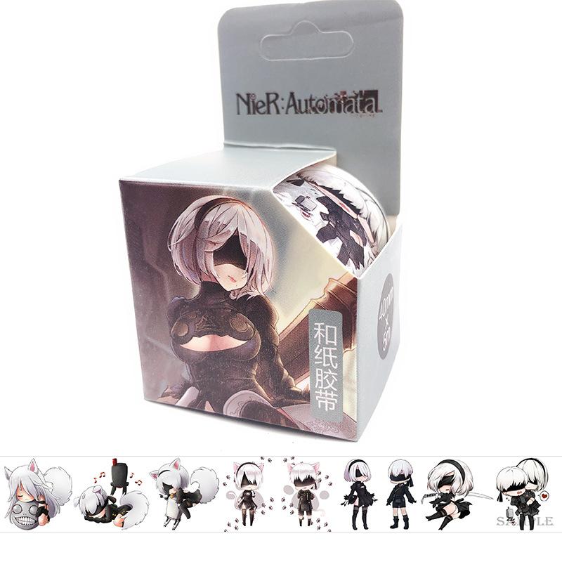 Изображение товара: Клейкая лента NieR:Automata Anime Washi, 4 см * 5 м, клейкая лента «сделай сам», наклейка для скрапбукинга, этикетка, Маскировочная лента