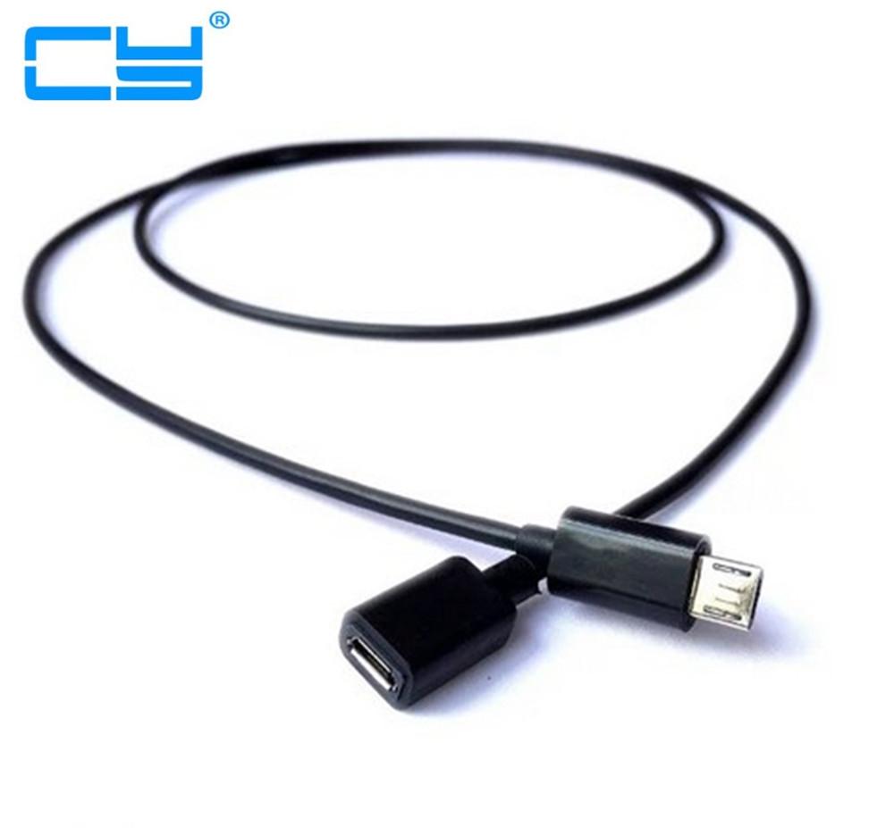 Изображение товара: Кабель-удлинитель с Micro USB 2,0 B 5pin штекер-гнездо M/F OTG для зарядки и передачи данных, кабель-удлинитель 0,1 м до 2 м 1 м 0,5 м 0,25 м