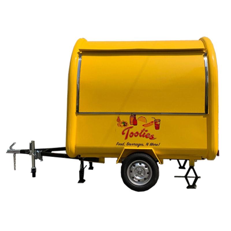 Изображение товара: США Стандартная желтая цветная Мобильная тележка для еды/Трейлер/грузовик для мороженого/закуска с логотипом еды и 4 фотографиями