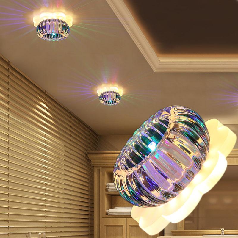 Изображение товара: AC90-260V 6 Вт современный светодиодный потолочный светильник, хрустальные лампы, веранда, проходной светильник, s коридор, балкон, светильник, акриловый кристалл, потолочный светильник