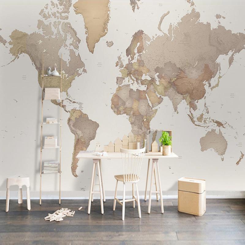Изображение товара: На заказ любой размер 3D настенные фрески обои в виде карты мира настенная живопись для гостиной кабинет Спальня Настенные обои для стен