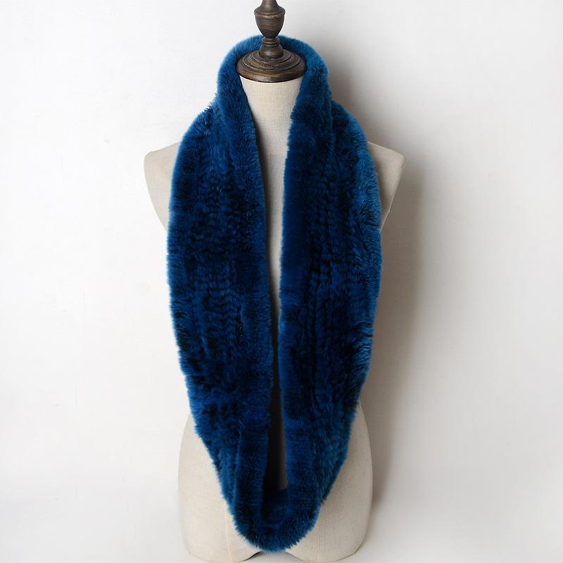 Изображение товара: Женский зимний теплый шарф из кроличьего меха, в европейском и американском стиле