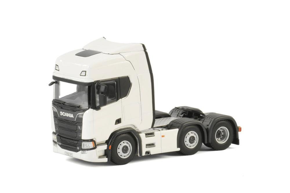 Изображение товара: Коллекционная модель из сплава, подарок WSI 1:50 Scania R HIGHLINE CR20H 6x2, двухбортный грузовик, трактор, прицеп, литые игрушки, модель, украшение