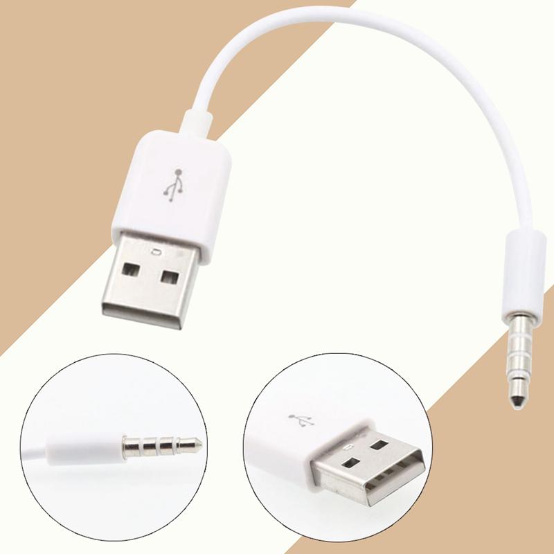 Изображение товара: Кабель USB короткий, для зарядного устройства для зарядки и передачи данных, белый, 3,5 мм, для Apple Ipod, 3-го, 4-го, 5-го, 6-го, 4/5/6, MP3-плееров