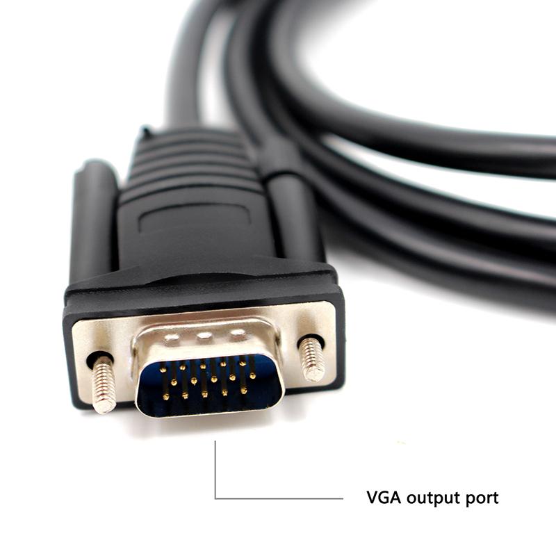 Изображение товара: Кабель HDMI VGA, кабель HDMI в VGA, штекер аудио-видео HDMI, штекер VGA, кабель 1920*1080P для ПК, монитора, проектора HDTV