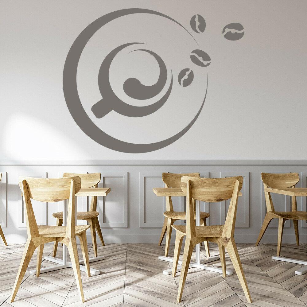 Изображение товара: Кафе кофейные бобы наклейки на стену виниловые абстрактные кофейные чашки кухонные аксессуары для охоты, кемпинга удаляемый Декор для комнаты Фреска Z135