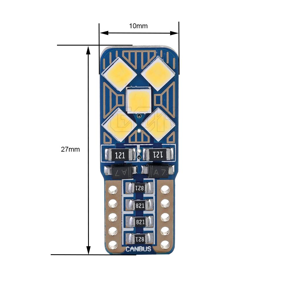 Изображение товара: 100 шт. Автомобильный светодиодный T10 192 194 168 W5W светодиодный лампы 10SMD 3030 автомобиля задний фонарь купольная лампа белый AC/DC 12V Canbus Error Free авто аксессуары