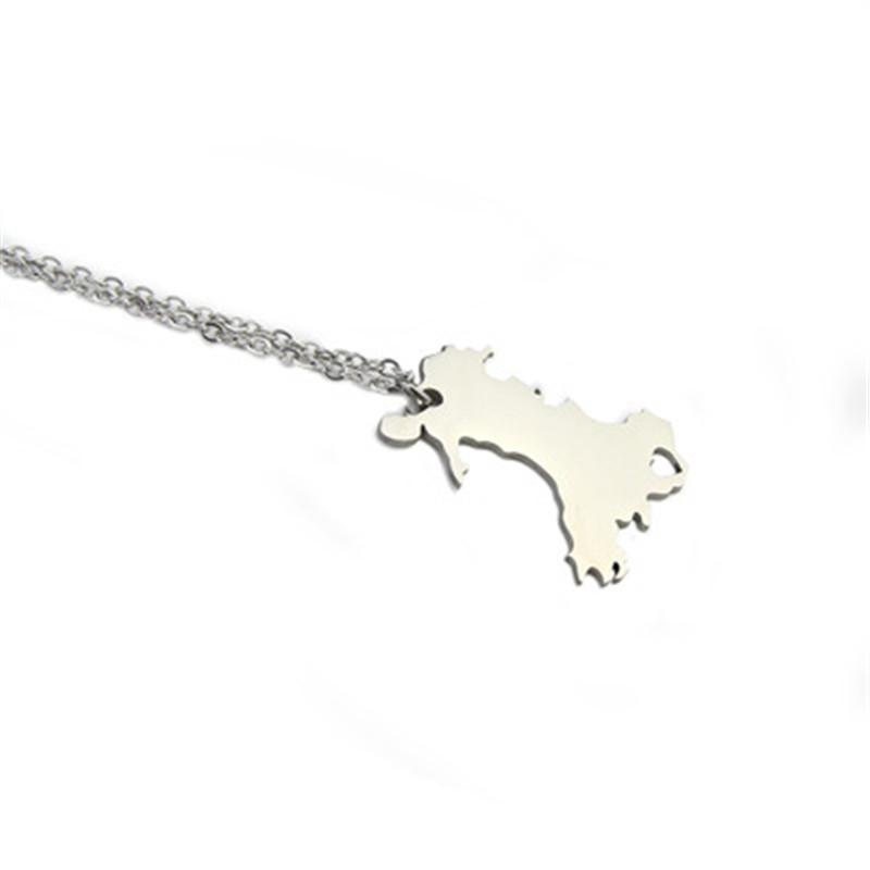 Изображение товара: Лидер продаж, ожерелье с подвеской в виде карты Уэльса из нержавеющей стали, ажурное украшение для влюбленных, женское ожерелье с подвеской, подарки
