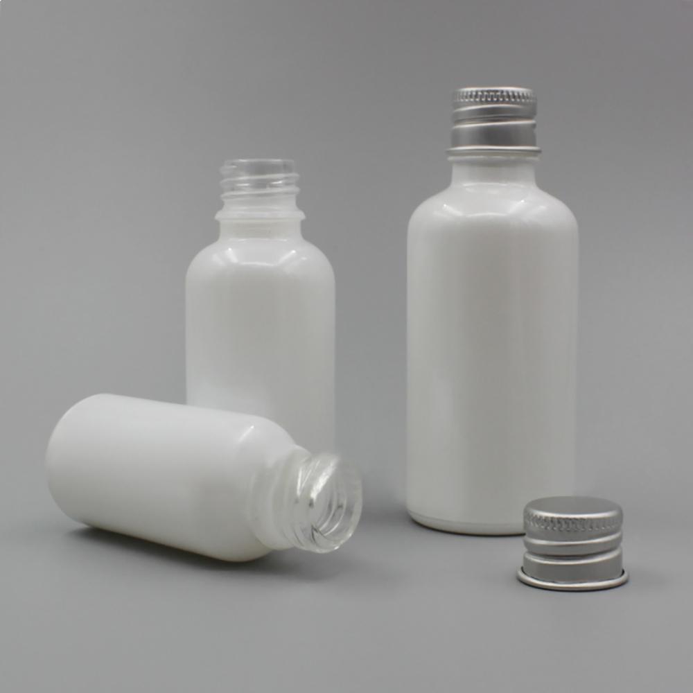 Изображение товара: Стеклянная бутылка для лосьона объемом 50 мл с пипеткой, пустой круглый косметический упаковочный контейнер объемом 1,7 унции