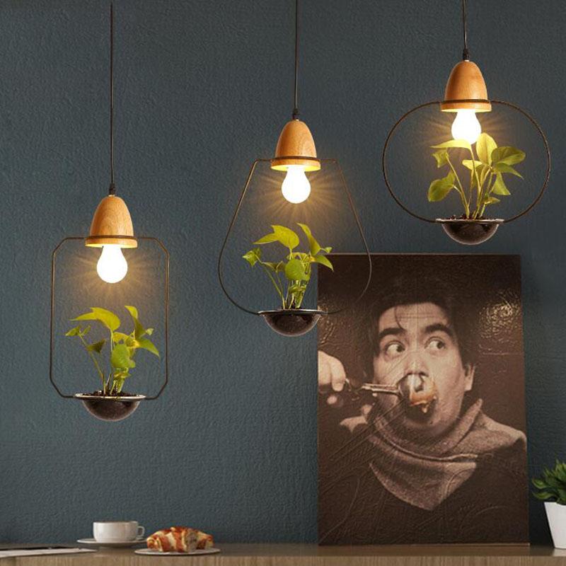Изображение товара: Современные светодиодсветодиодный подвесные лампы в виде растений, садовое комнатное украшение для кафе, ресторана, столовой, комнатное освещение