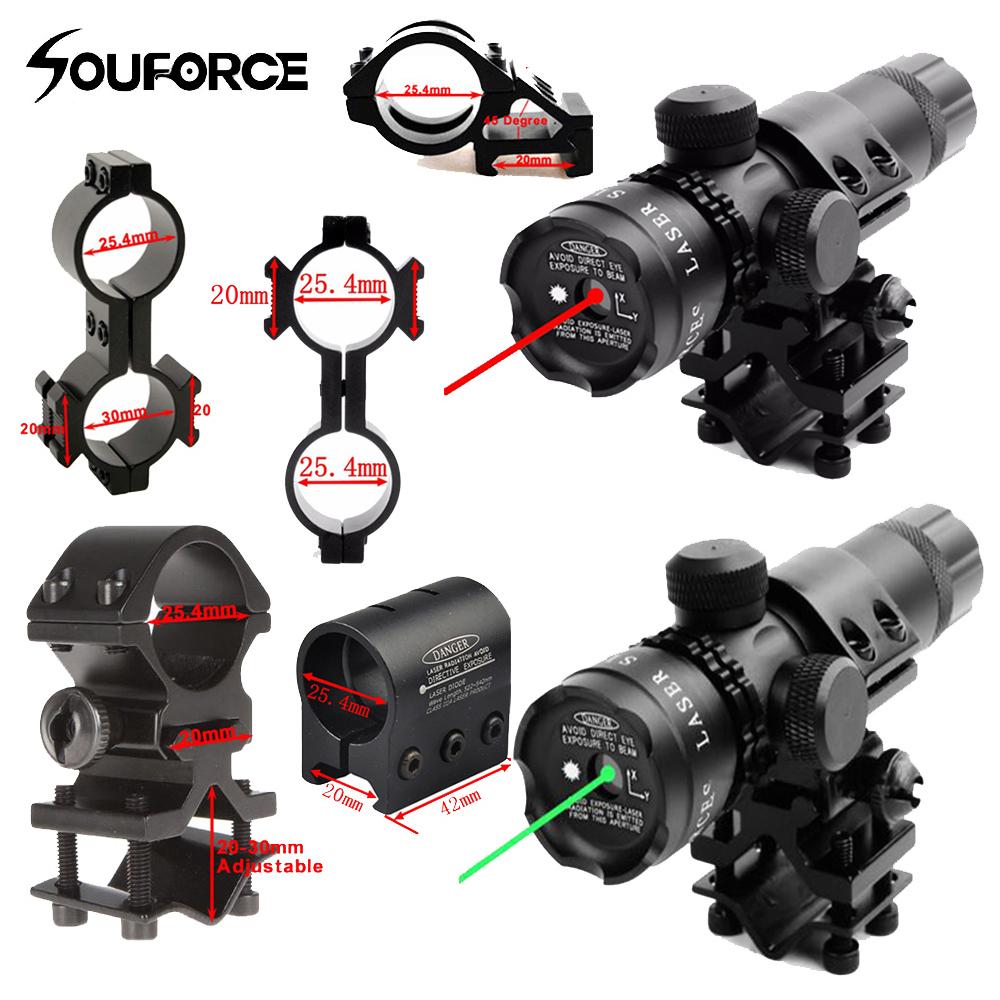 Изображение товара: США зеленый красный точечный лазерный прицел с QD 45 градусов Смещение 25,4 мм кольцо 20 мм Weaver Picatinny рельсовое Крепление пульт дистанционного управления для прицела