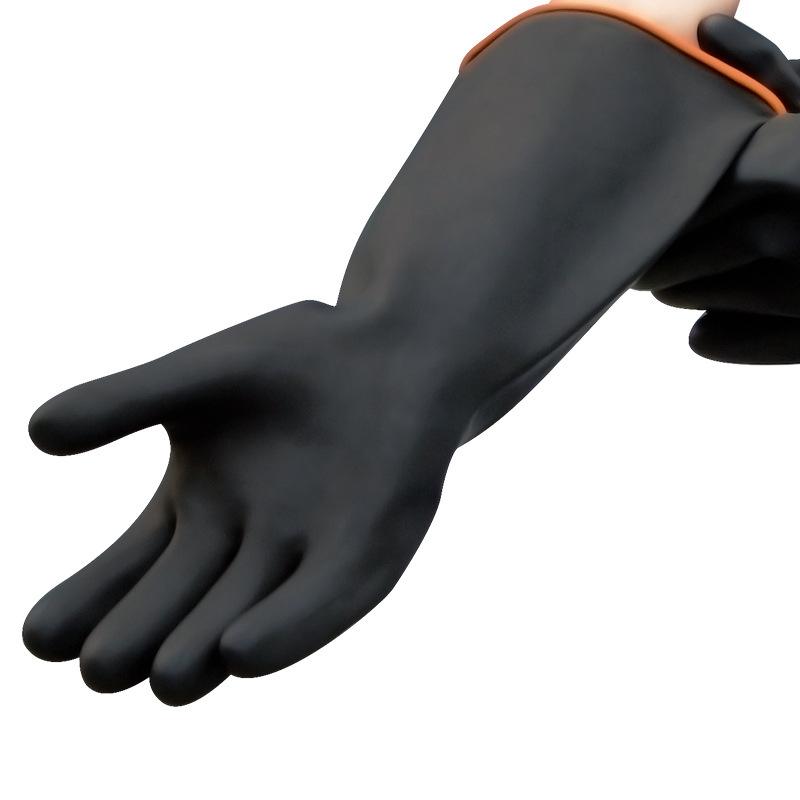 Изображение товара: Водонепроницаемые химически стойкие перчатки 1 пара, безопасные рабочие защитные сверхпрочные промышленные натуральные противоскользящие латексные перчатки
