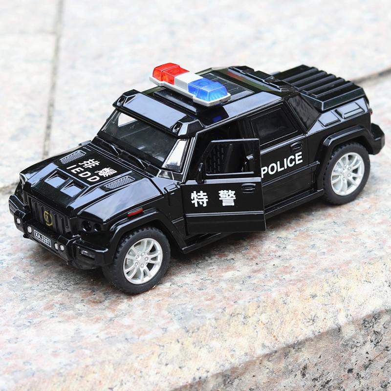 Изображение товара: Горячая Распродажа 1:32 бронированная модель из сплава SUV, имитация детского звука и света в специальной полицейской модели, бесплатная доставка