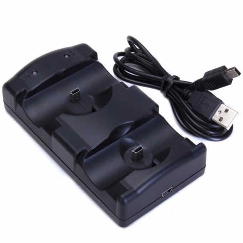 Изображение товара: BUKIM 2 шт. с коробкой для контроллера PS3 и переносного двойного зарядного устройства USB с двойной зарядкой зарядное устройство для геймпада