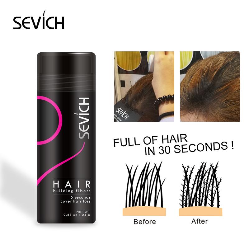 Изображение товара: Sevich 10 цветов 25 г волокна для волос кератин утолщение спрей + аппликатор сопло продукты для выпадения волос наращивание волос Regrowth порошок