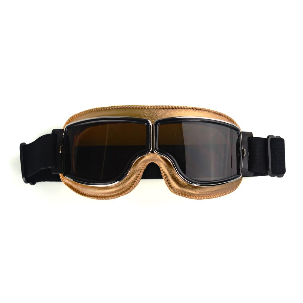 Изображение товара: Универсальные винтажные мотоциклетные очки Пилот Мотоцикл Скутер байкерские очки шлем складные очки для Harley