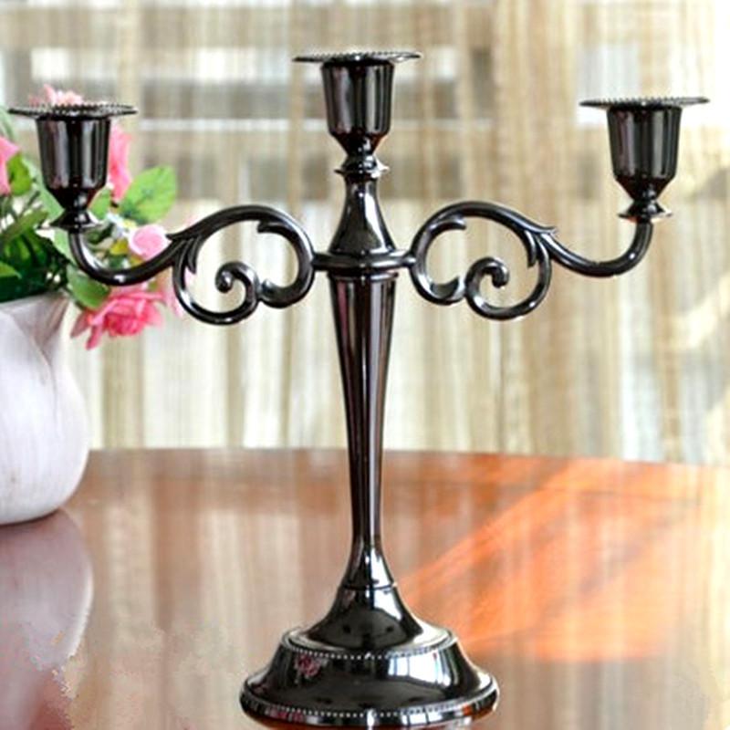 Изображение товара: Decorative Candelabra Metal Candle Holder Vintage Western Restaurant Candlelight Dinner Decor Wedding Centerpieces Candle Stick