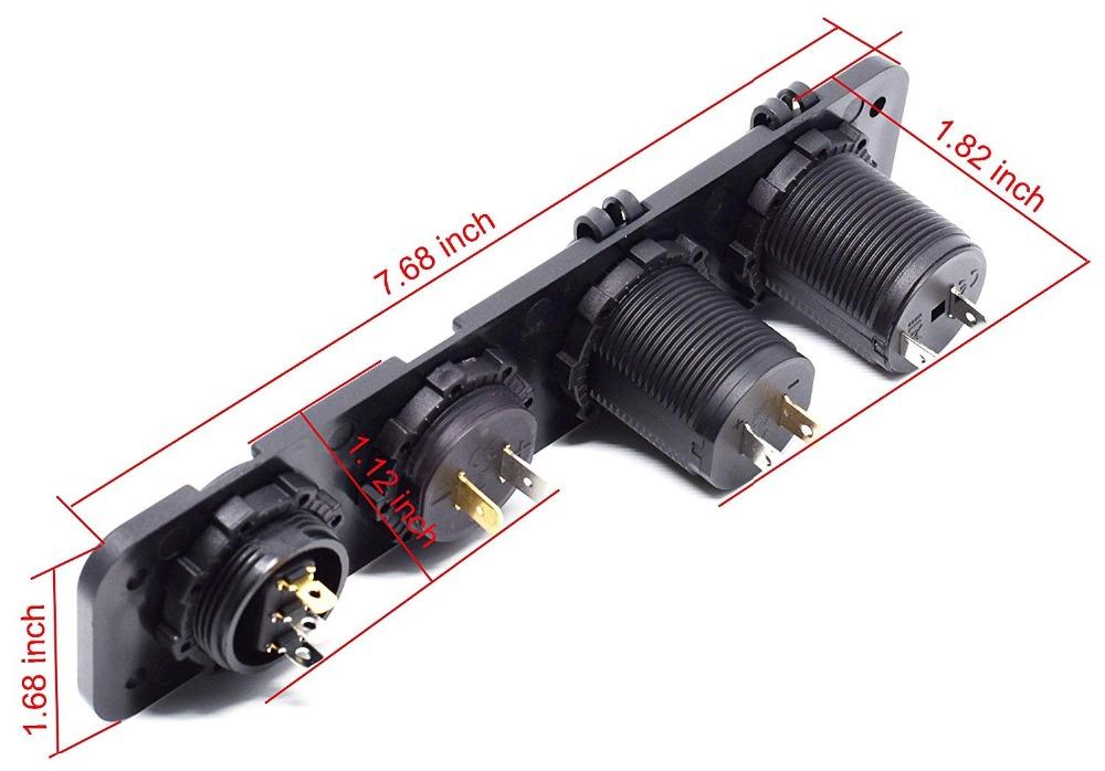 Изображение товара: 2 розетки USB для зарядного устройства, 2,1 А и 2,1 а для Ipad, Iphone, автомобильный морской Вольтметр для лодки