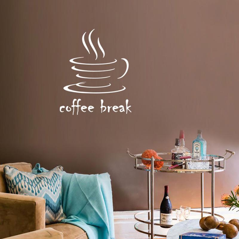Изображение товара: Креативная Настенная Наклейка в виде кофе-поломки, украшение для гостиной, спальни, кафе, Настенная Наклейка для домашнего декора s