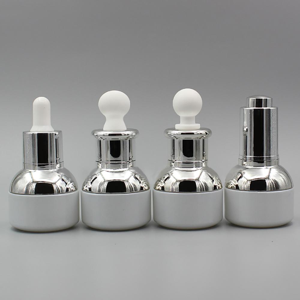 Изображение товара: Лидер продаж, белая стеклянная бутылка 20 мл с пипеткой, бутылка с пипеткой для эфирного масла 20 мл