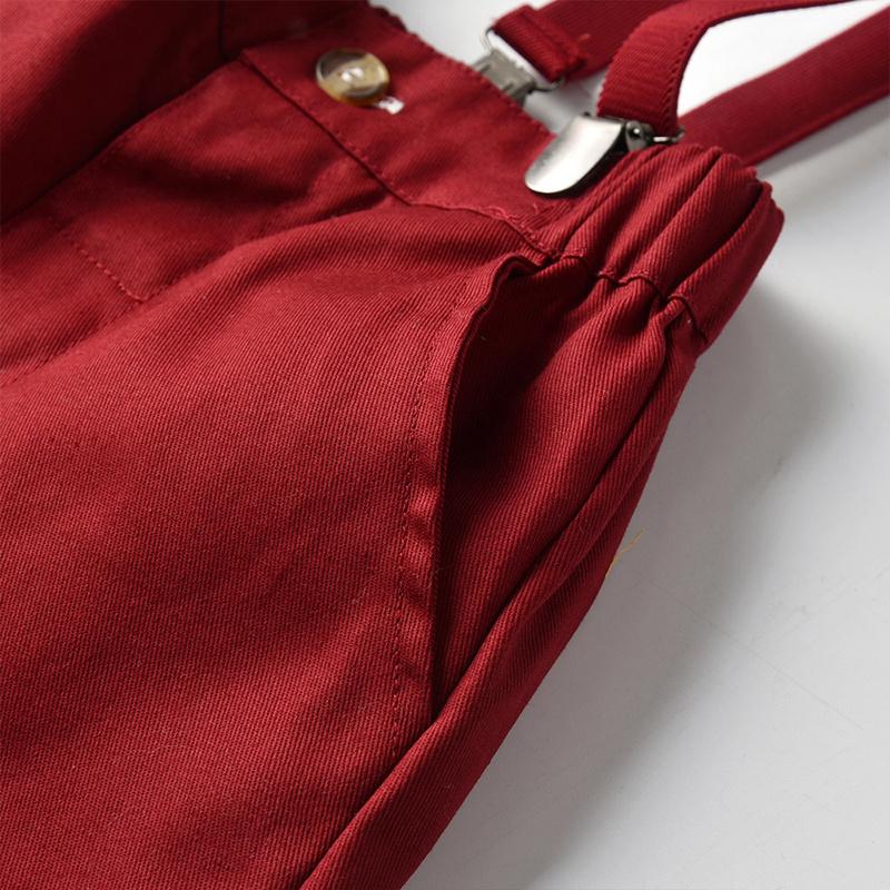 Изображение товара: Комплект из 2 предметов, рубашка в клетку с длинным рукавом и комбинезон для новорожденных мальчиков, осень, Одежда для новорожденных