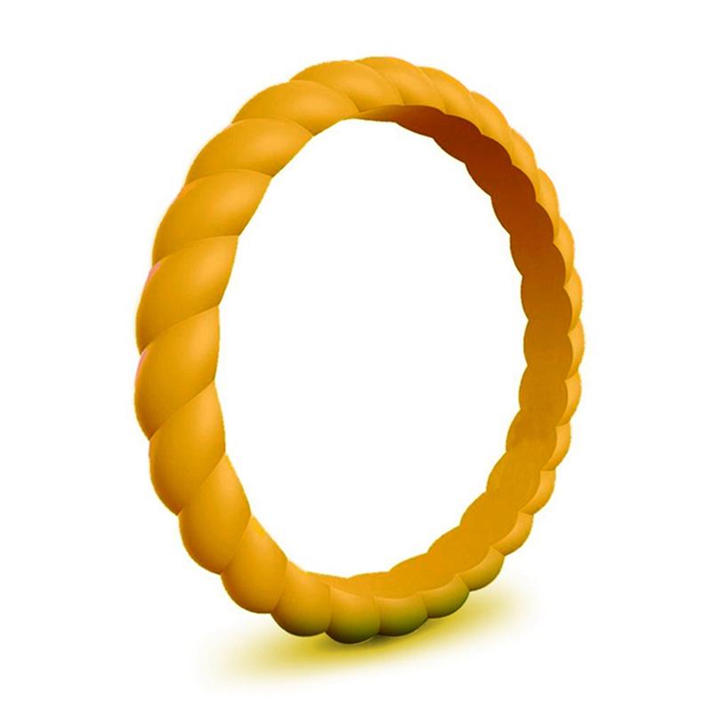 Изображение товара: 1 шт., крученое Силиконовое кольцо, узкое кольцо, Женское кольцо, пара, кольцо для женщин и мужчин, обручальное, свадебное, модное ювелирное изделие, Прямая поставка