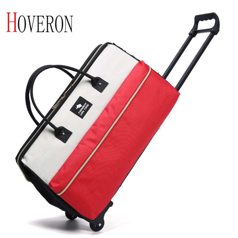 Изображение товара: Новинка 2019, модная женская тележка для багажа HOVERON, чемодан на колесах, складной чемодан для мужчин и женщин