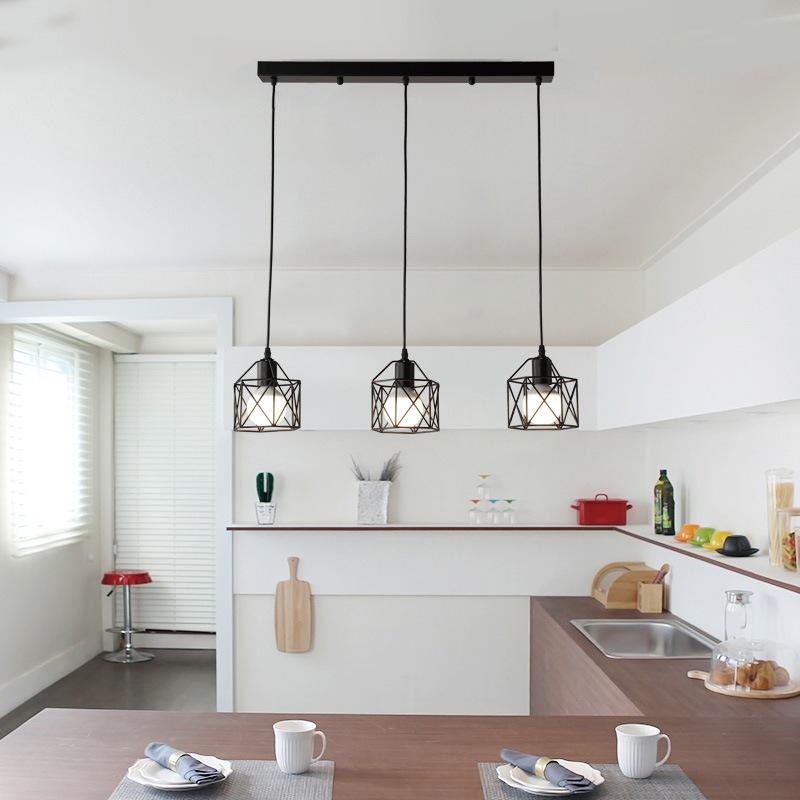 Изображение товара: LukLoy промышленный подвесной светильник, кухонный Ретро подвесной светильник, Подвесная лампа, светодиодный обеденный светильник, Подвесная лампа E27