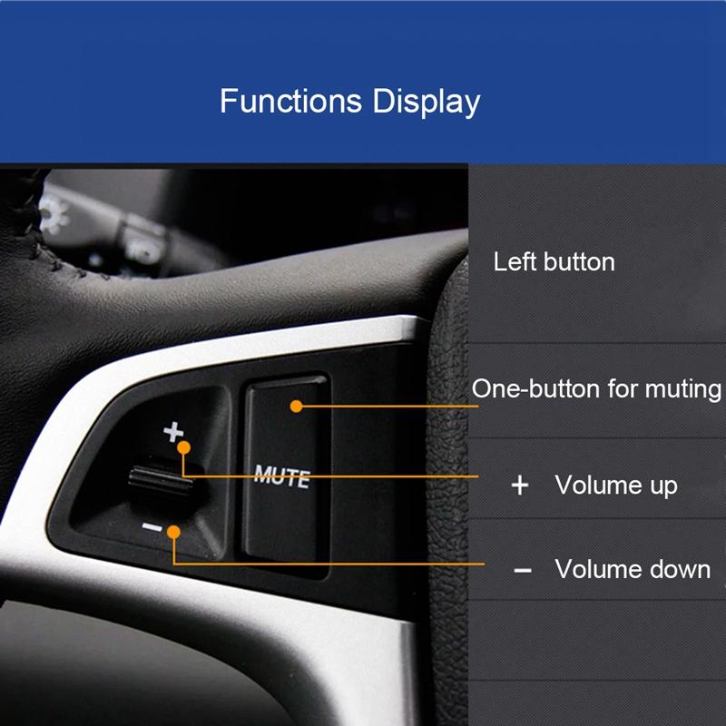 Изображение товара: Кнопка управления громкостью автомобильного руля, переключатель с синей подсветкой для Hyundai Verna Solaris