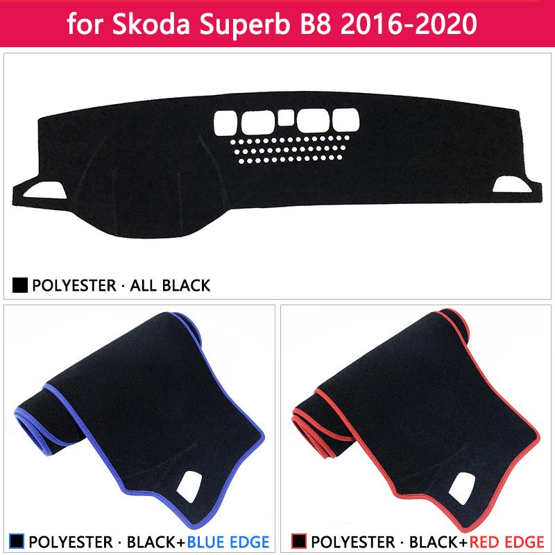 Изображение товара: Для Skoda Superb 3 B8 3 V 2016 2017 2018 2019 2020 MK3 Противоскользящий коврик, коврик на приборную панель Зонт приборной крышка автомобильные аксессуары