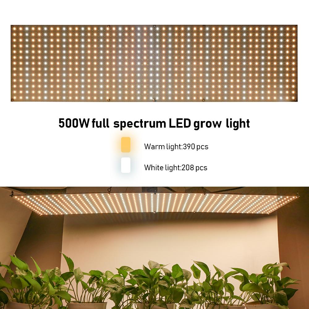 Изображение товара: Приглушаемый светодиодный светильник для выращивания растений, 500 Вт светодиодный Светодиодная панель полного спектра, фитолампа для выращивания растений, диммер для выращивания искусственных растений, тепличного теплого света