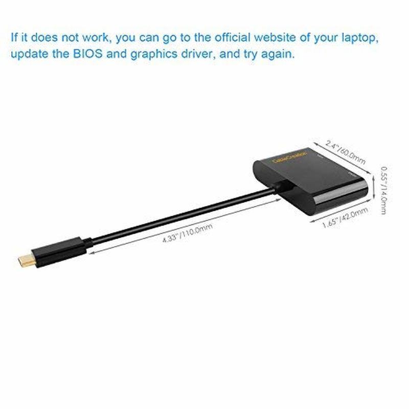 Изображение товара: Переходник с USB C на HDMI, VGA, USB Type C (совместим с Thunderbolt 3) на HDMI 4K + VGA, совместимый с Macbook Pro/Chromebook Pixel 0,2 м