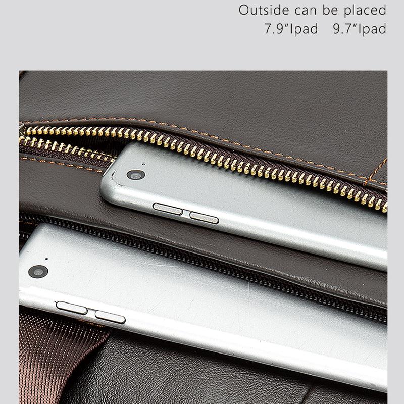 Изображение товара: Портфель мужской из натуральной кожи, сумка для ноутбука в деловом стиле
