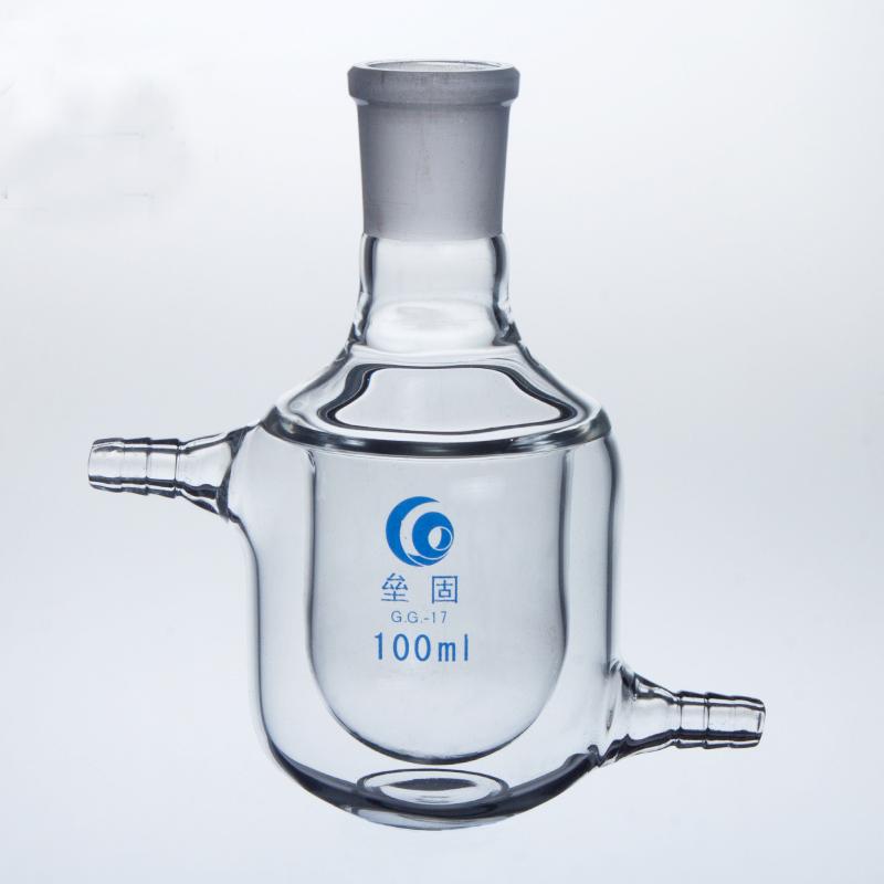 Изображение товара: Реакционная бутылка с одной шеей, толстая настенная колба из боросиликатного стекла, лабораторные пилотные реакторы с жаккардовым покрытием #24