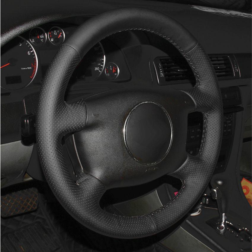 Изображение товара: Прошитая вручную черная искусственная кожа для Audi A4 1998 A6 1999-2004 A8 A8 L 1998-2001 Allroad 2001