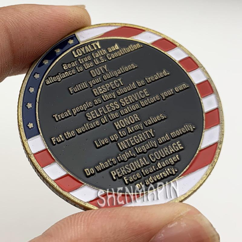 Изображение товара: Памятная монета морской пехоты сша, обязуемая честь, смелость, солдат, спиртовая медаль, снайперская бронза коллекционные монеты
