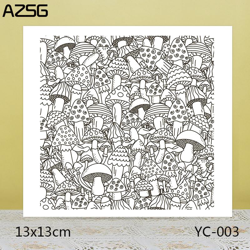 Изображение товара: Прозрачные штампы/уплотнения AZSG в виде грибов для скрапбукинга своими руками/изготовления карт/декоративные силиконовые штампы для альбомов