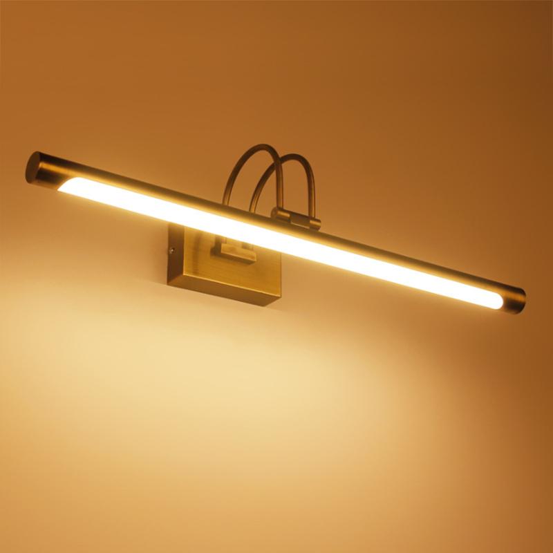 Изображение товара: Feimefeiyou 42 см Бронзовый светодиодный светильник для зеркала в ванной комнате настенный светодиодный светильник для туалетного столика для макияжа s зеркальная передняя лампа 85-220 В